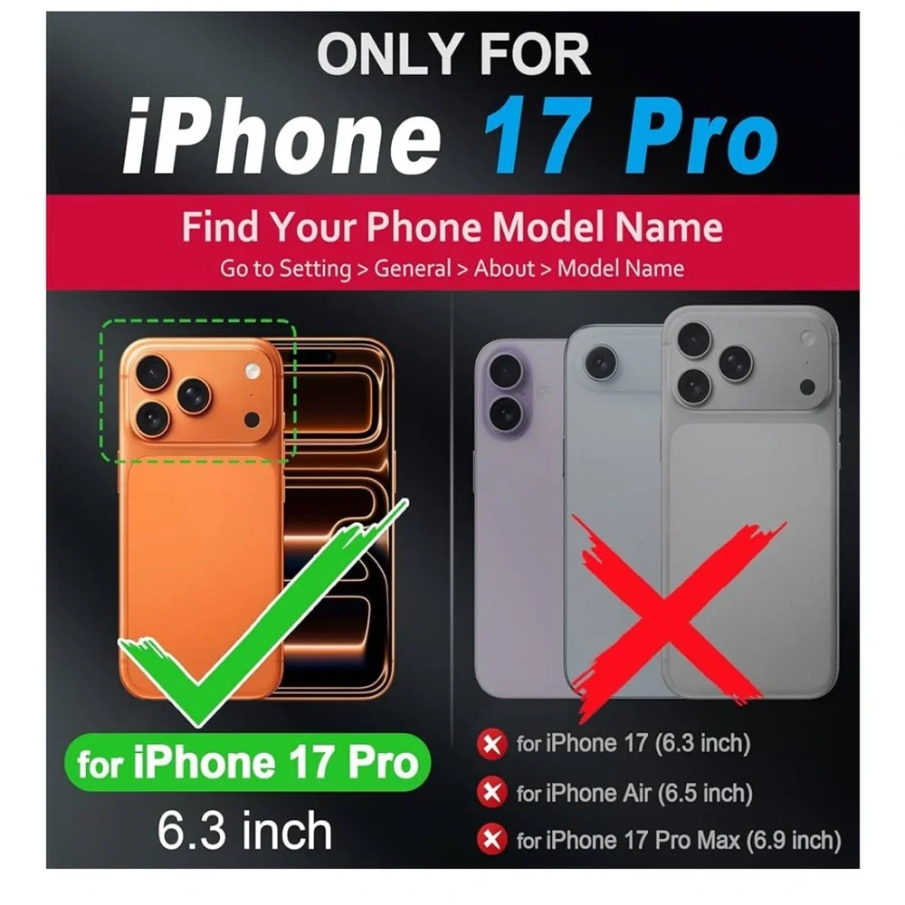 iPhone 17 PRO Protective Leather Case-RETRO RED